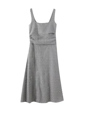Women’s Striped Square Neck Tank Dress