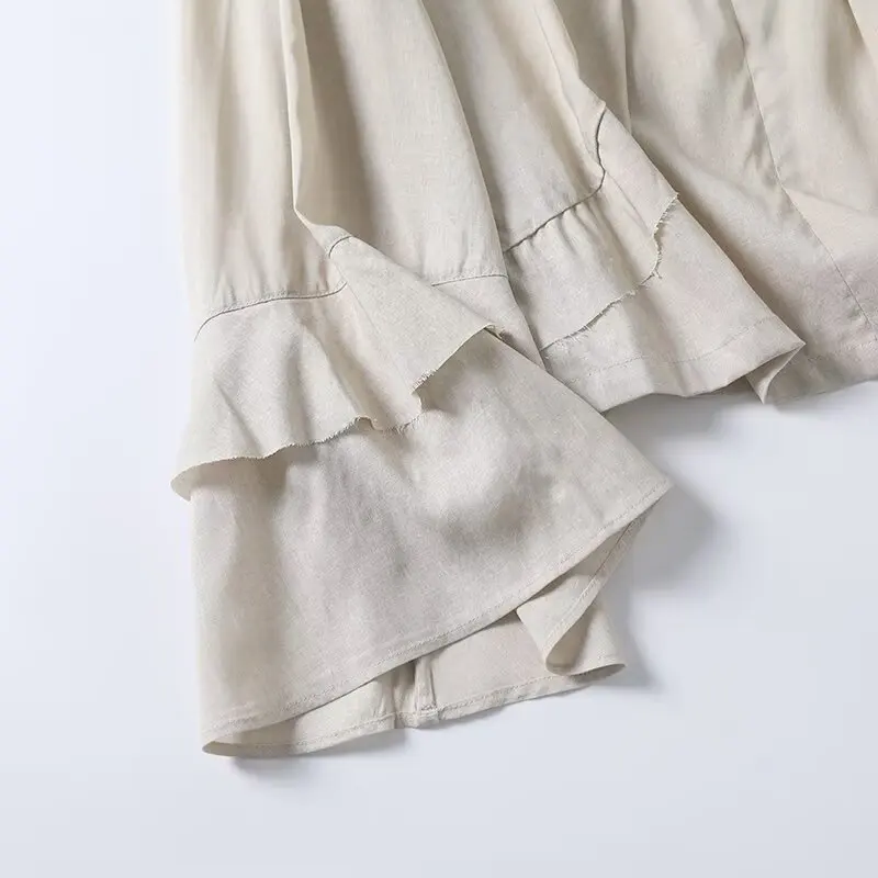 Women’s Ruffle V-Neck Long Sleeve Shirt - Image 6