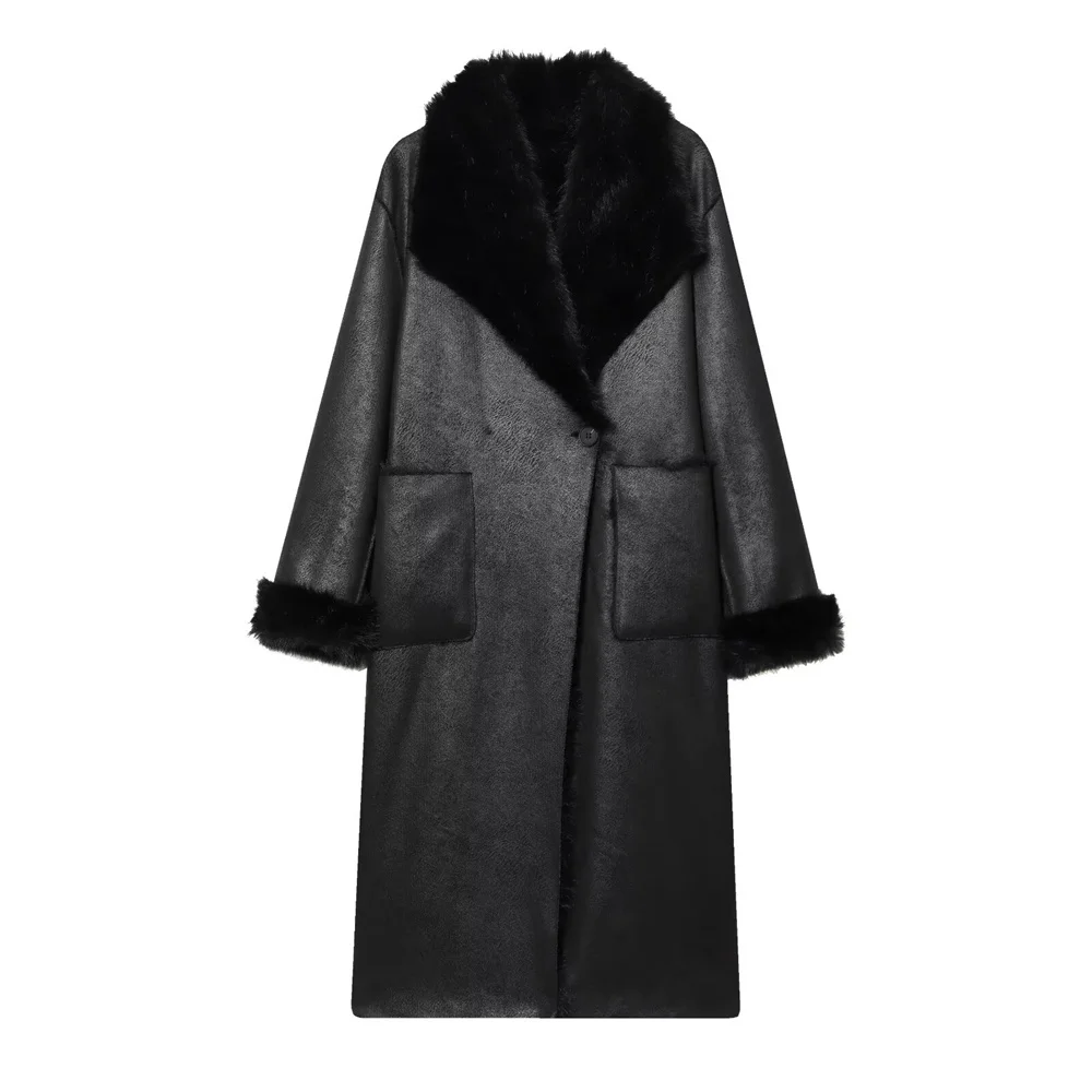 Loose Fit Women’s Long Sleeve Coat - Image 4