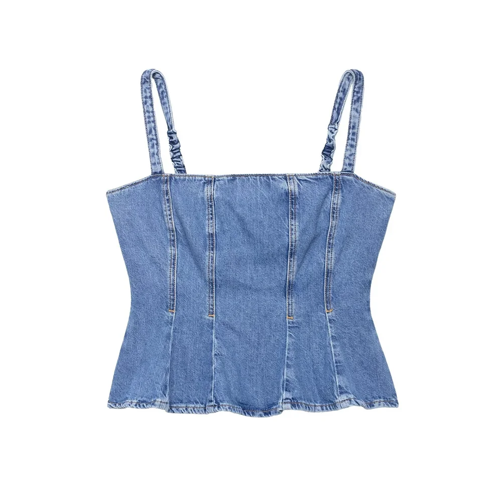 Women’s Denim Suspender Top