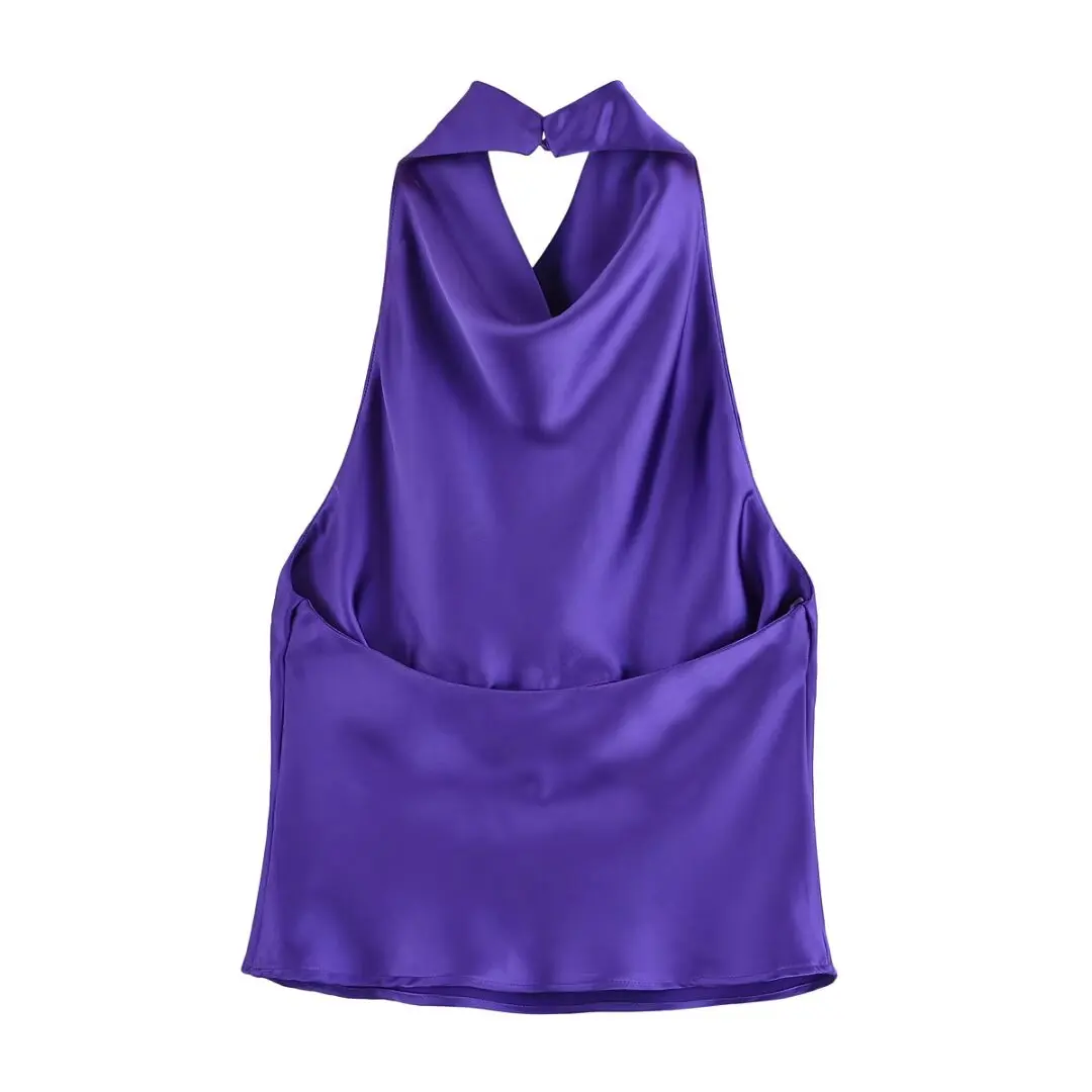 Women’s Hanging Neck Top with Midi Half Skirt - Image 3