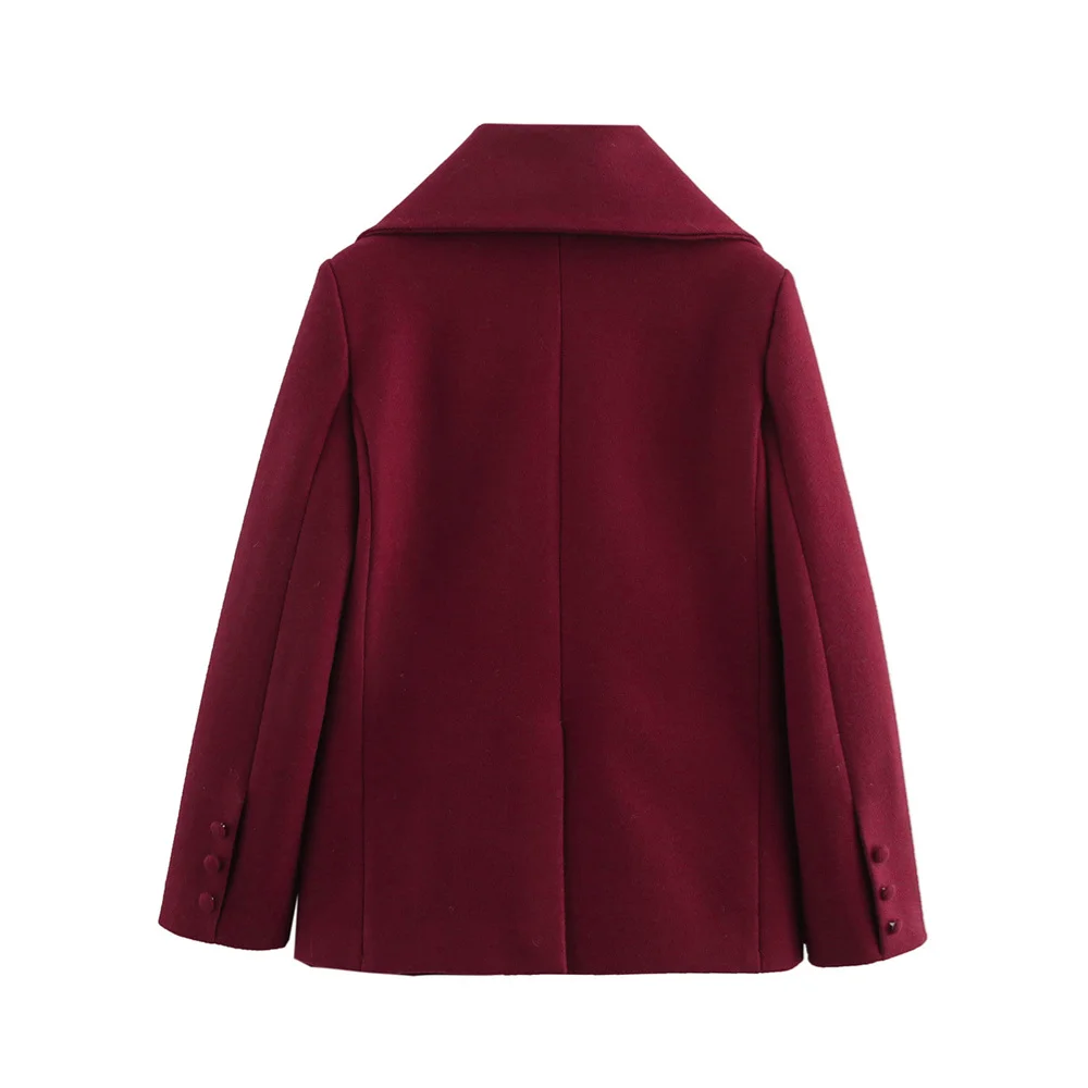 Women’s Simple Scarf-Detail Suit Coat - Image 4