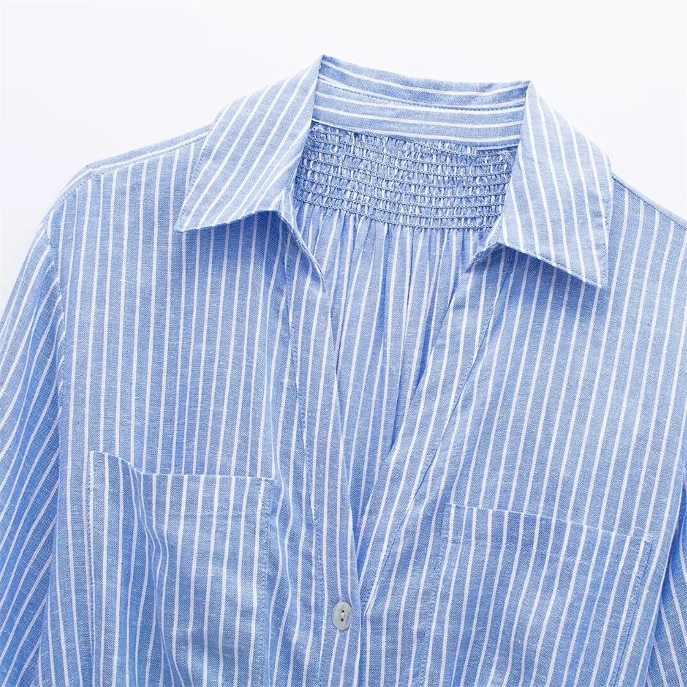 Women’s Versatile Belted Shirt Summer Dress - Image 5