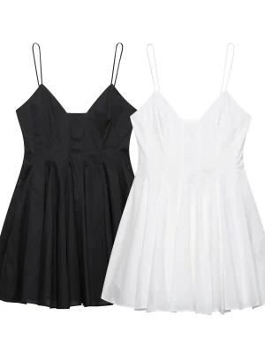 Women’s Casual Slim Fit Solid Color Summer Dress