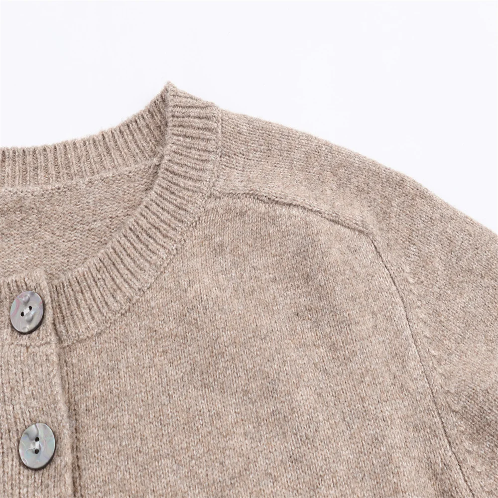 Women’s Autumn Button Knit Jacket - Image 3