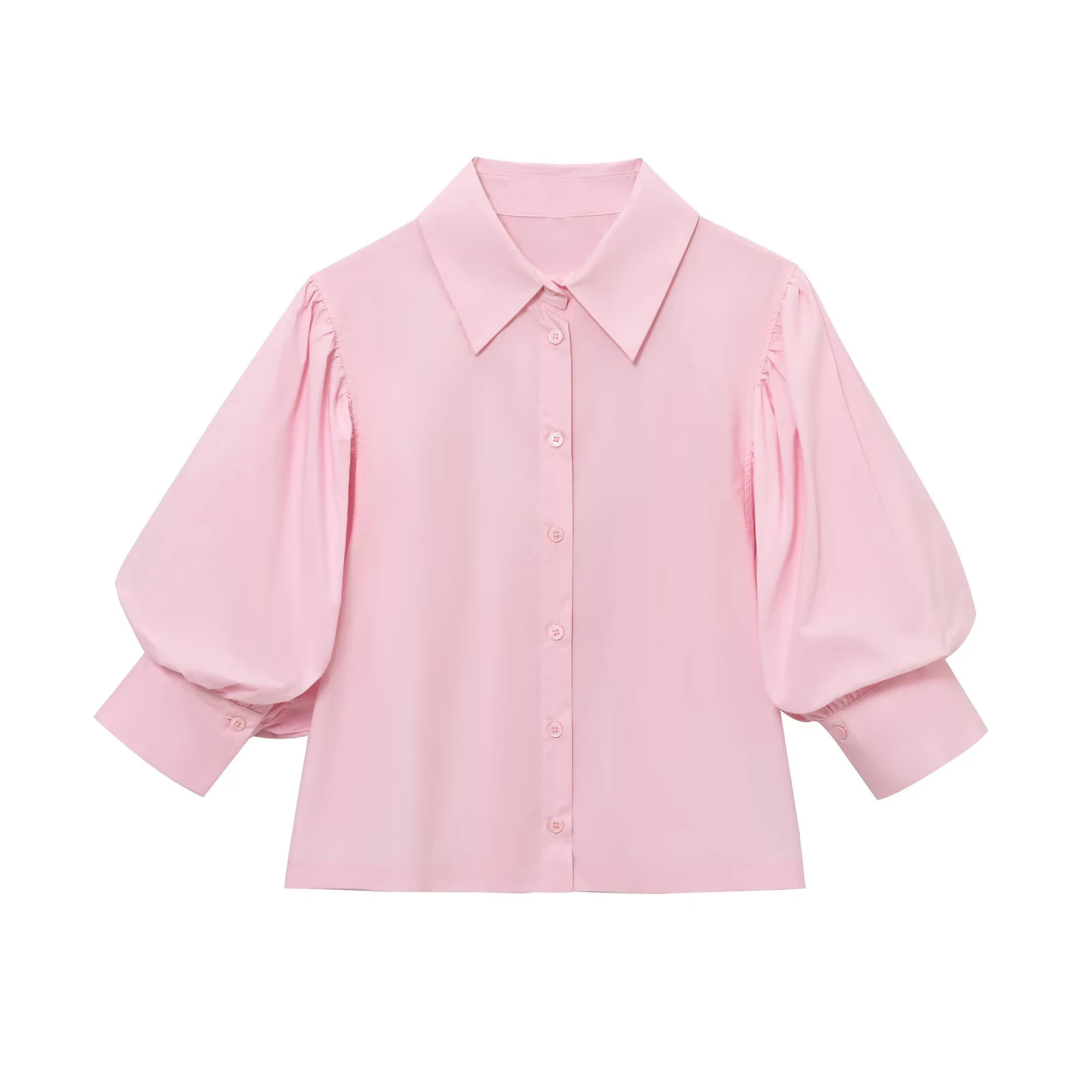 Women’s Sweet Lantern Sleeve Summer Shirt - Image 3