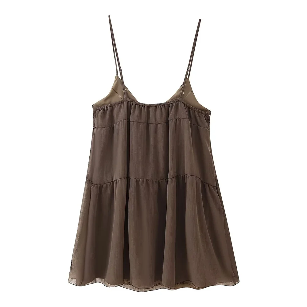 Women’s Beaded Backless Suspender Dress - Image 2