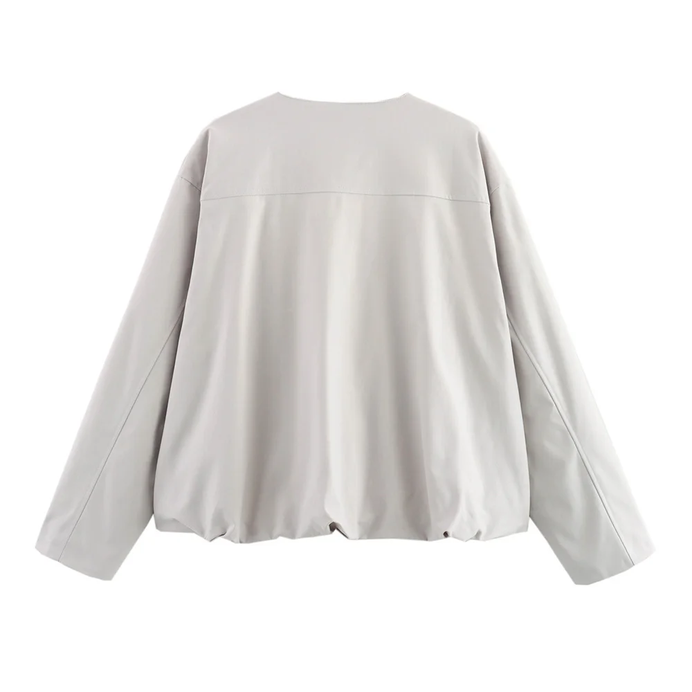 Autumn Women’s Tri-Color Flight Jacket - Image 5