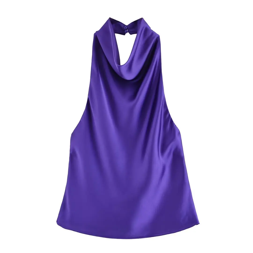 Women’s Hanging Neck Top with Midi Half Skirt - Image 2