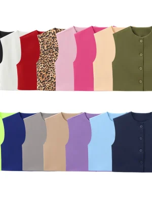 Autumn Women’s Buckle Vest Style Top