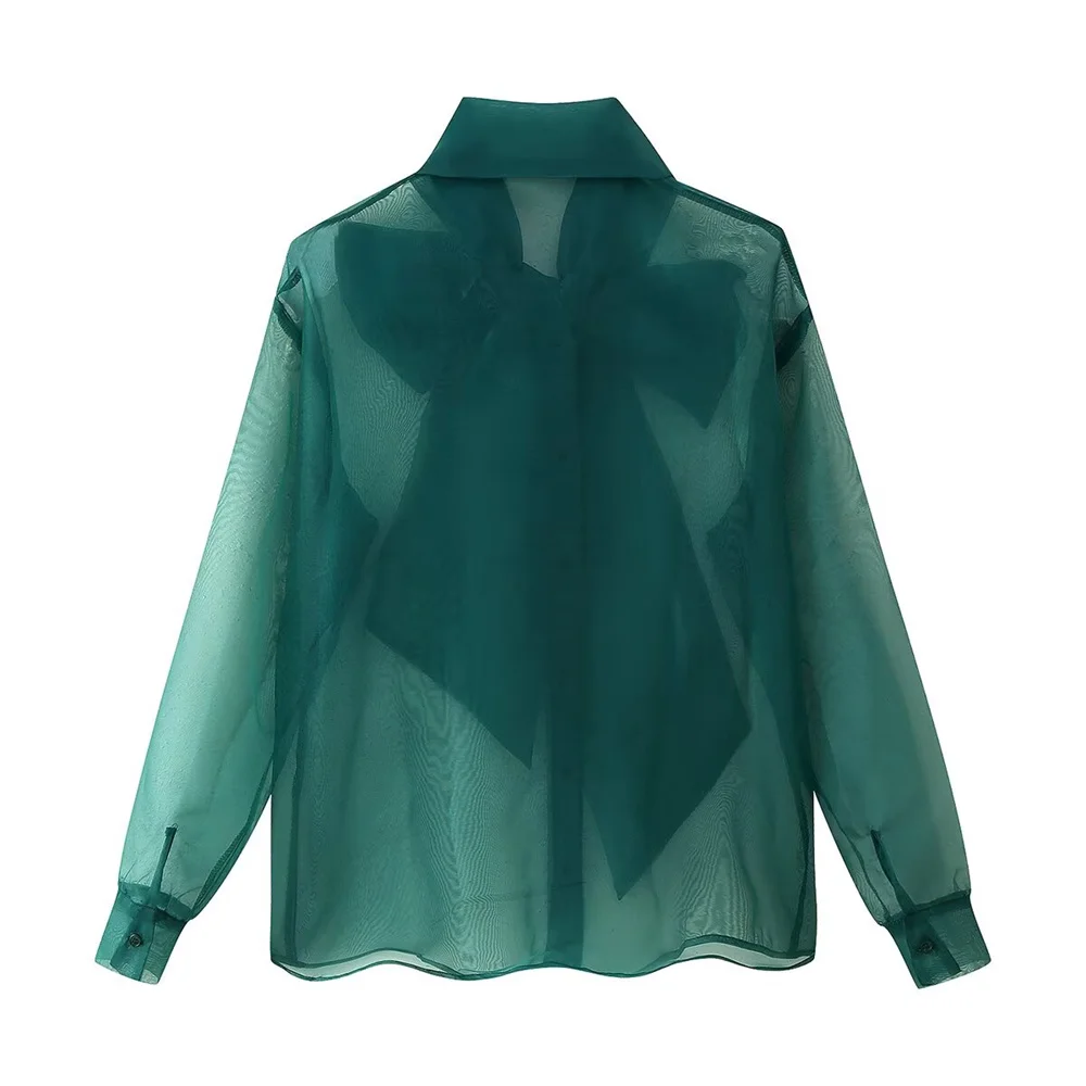 Women’s Sheer Butterfly Bow Two-Piece Set - Image 3