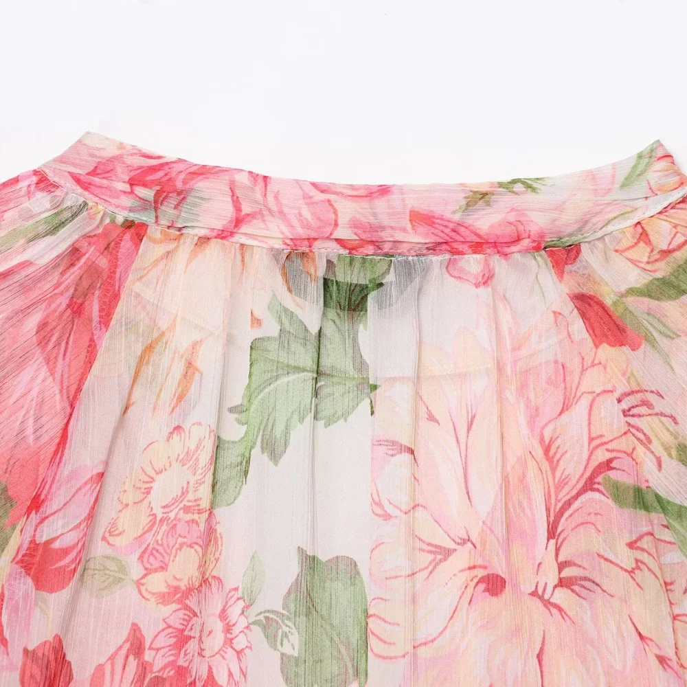 Women’s Printed V-Neck Loose Top - Image 6