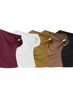 Women’s Slim Fit Asymmetric Nylon Top