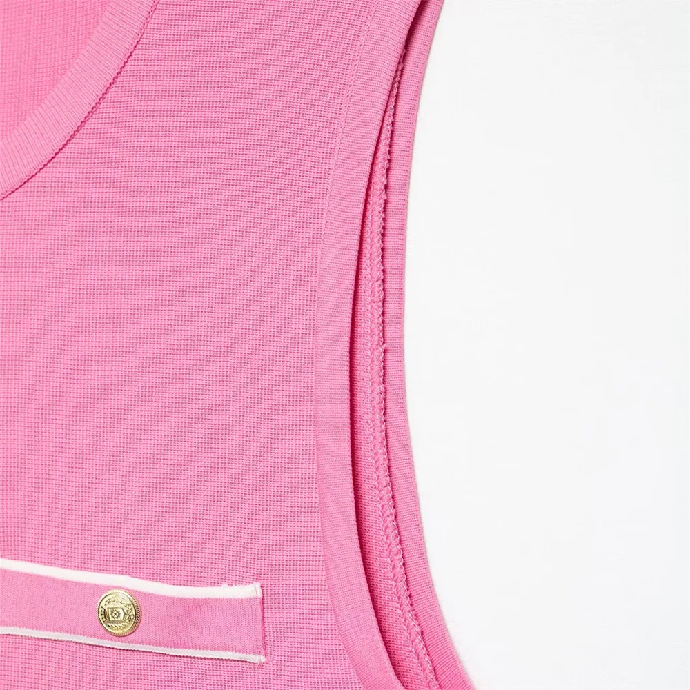 Women’s Knitted Pocket Summer Dress - Image 4