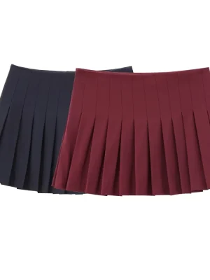 High-Waist Pleated Skirt Pants