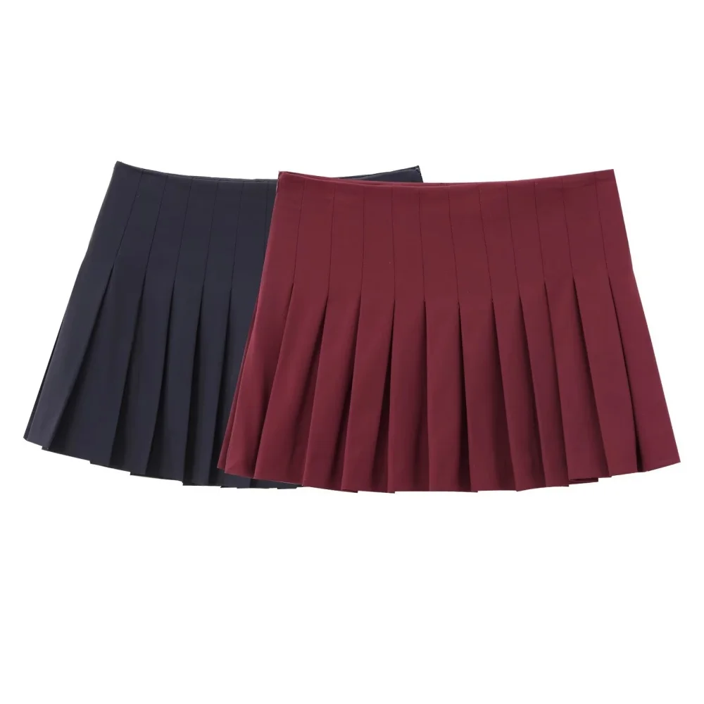High-Waist Pleated Skirt Pants
