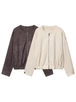 Women’s Autumn Suede Effect Jacket
