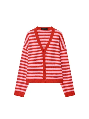Women’s Striped Loose Knit Cardigan