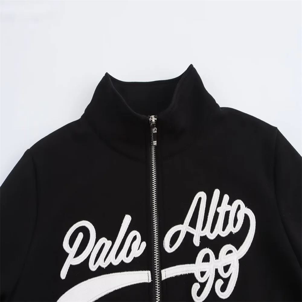 Women’s Autumn Embroidered Jacket & Flared Pants Set - Image 4