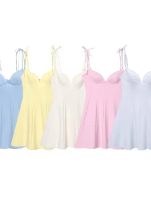 Women’s Bow-Detail Slim Fit Sleeveless Dress