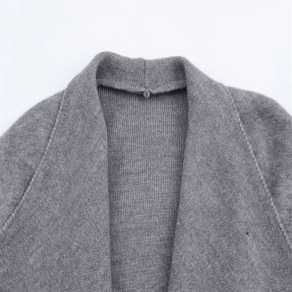 Autumn Women’s Belted Knitted Coat - Image 3