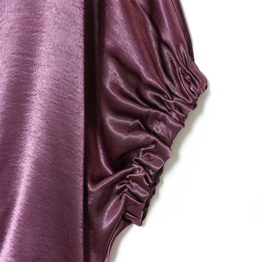 Women’s Autumn Silk-Texture Top & High-Waist Pants Set - Image 5