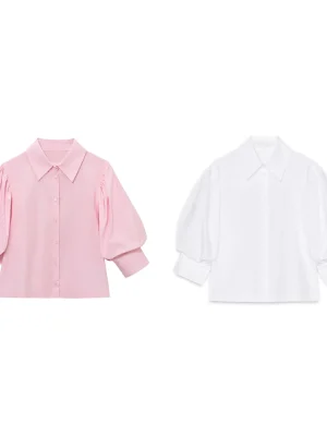 Women’s Sweet Lantern Sleeve Summer Shirt