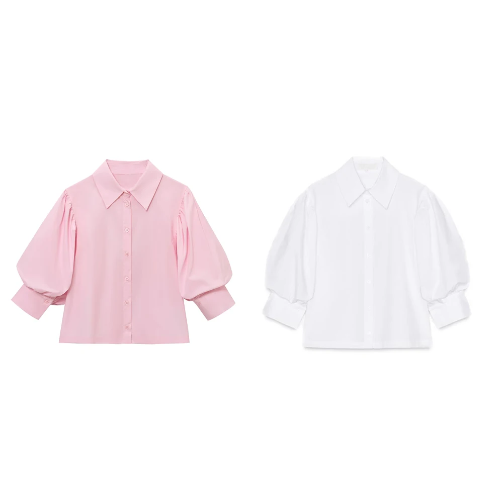 Women’s Sweet Lantern Sleeve Summer Shirt