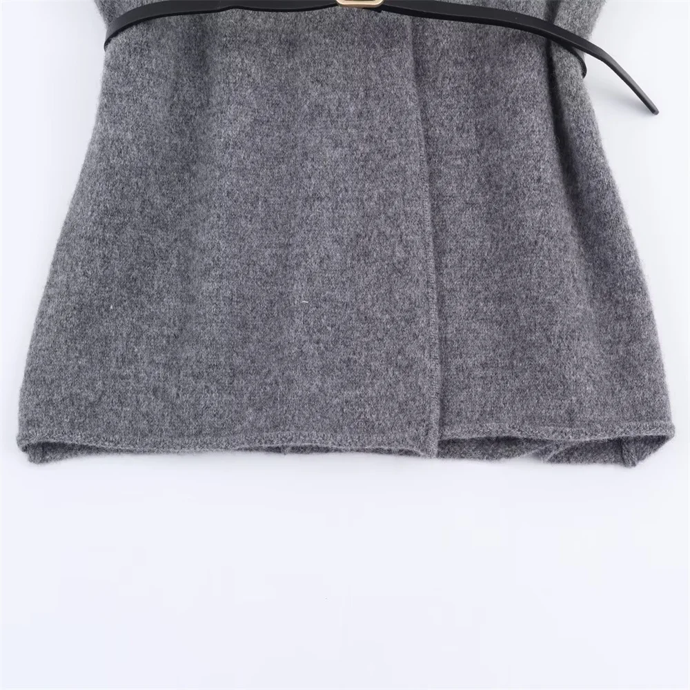 Women’s Autumn Pure Wool Belted Jacket - Image 5