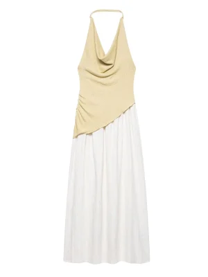 Women’s Splicing Neck Slim Summer Dress