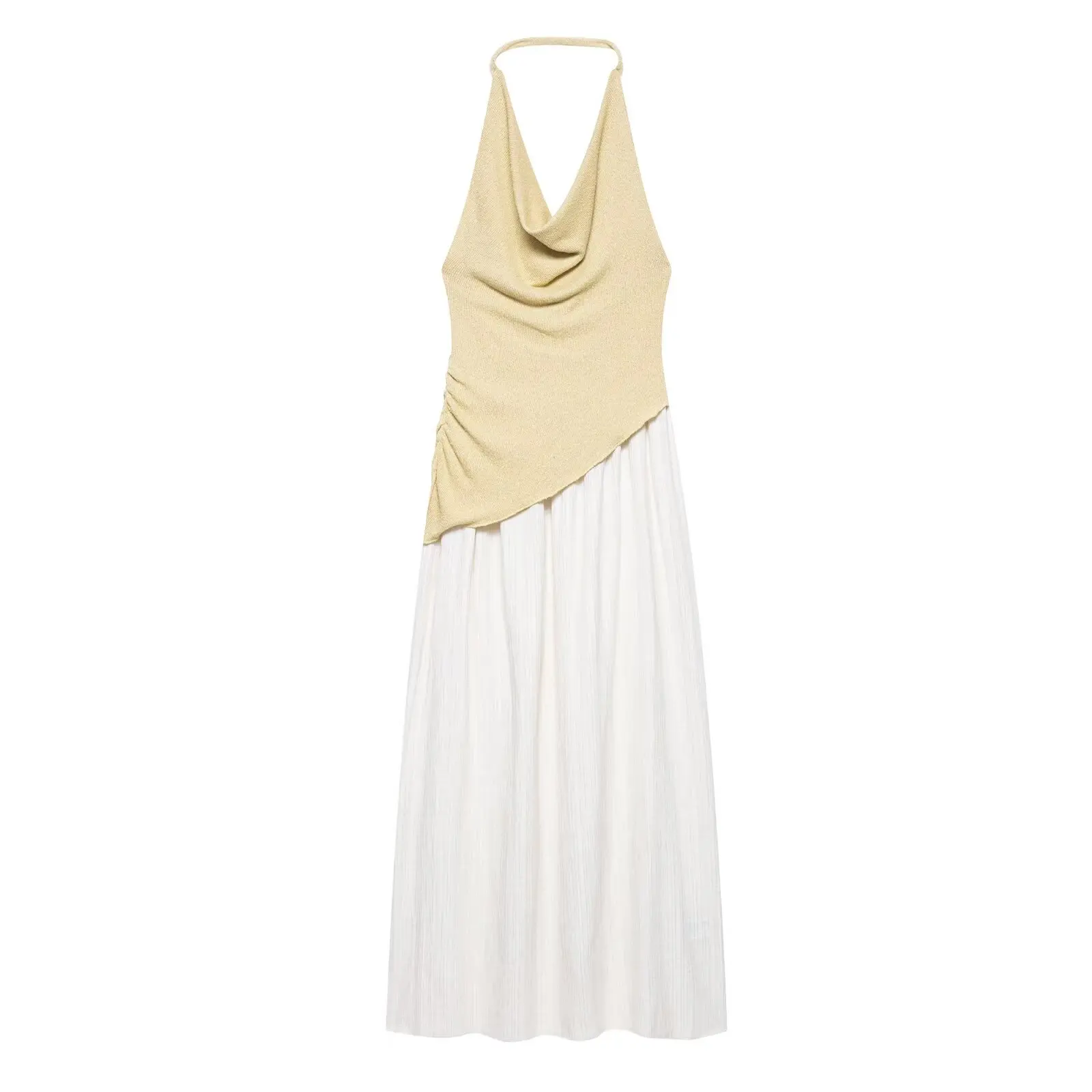 Women’s Splicing Neck Slim Summer Dress
