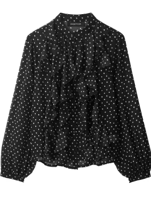 Round Collar Polka Dot Summer Shirt