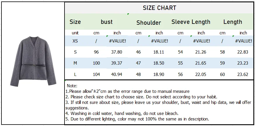 Women’s Autumn Pure Wool Belted Jacket - Image 7