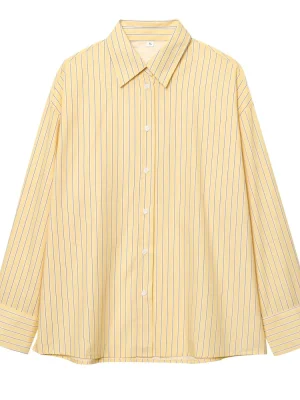Women’s Striped Single-Breasted Collar Shirt