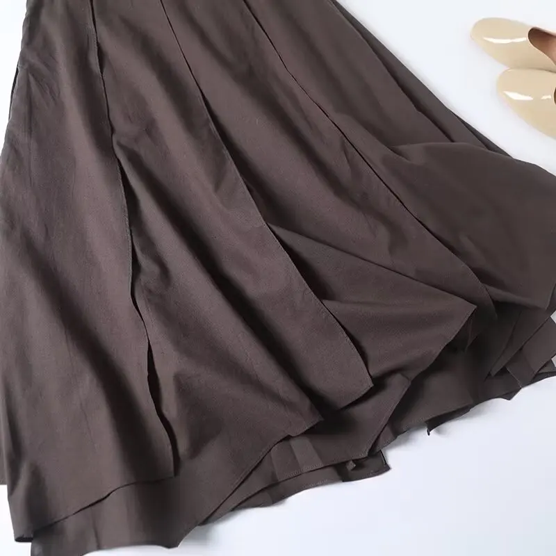 Women’s Irregular Solid Color Long Half Skirt - Image 6