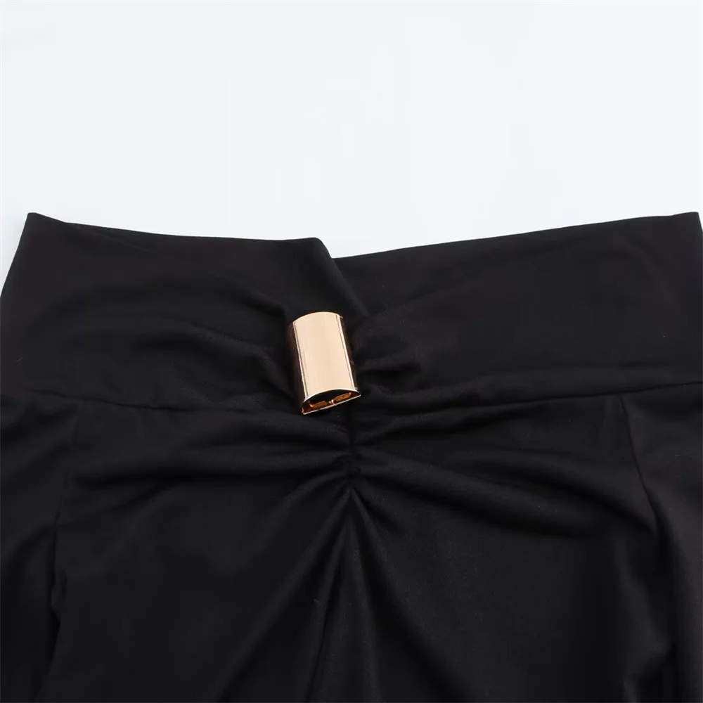 Women’s Retro Off-Shoulder Buckle Top - Image 5