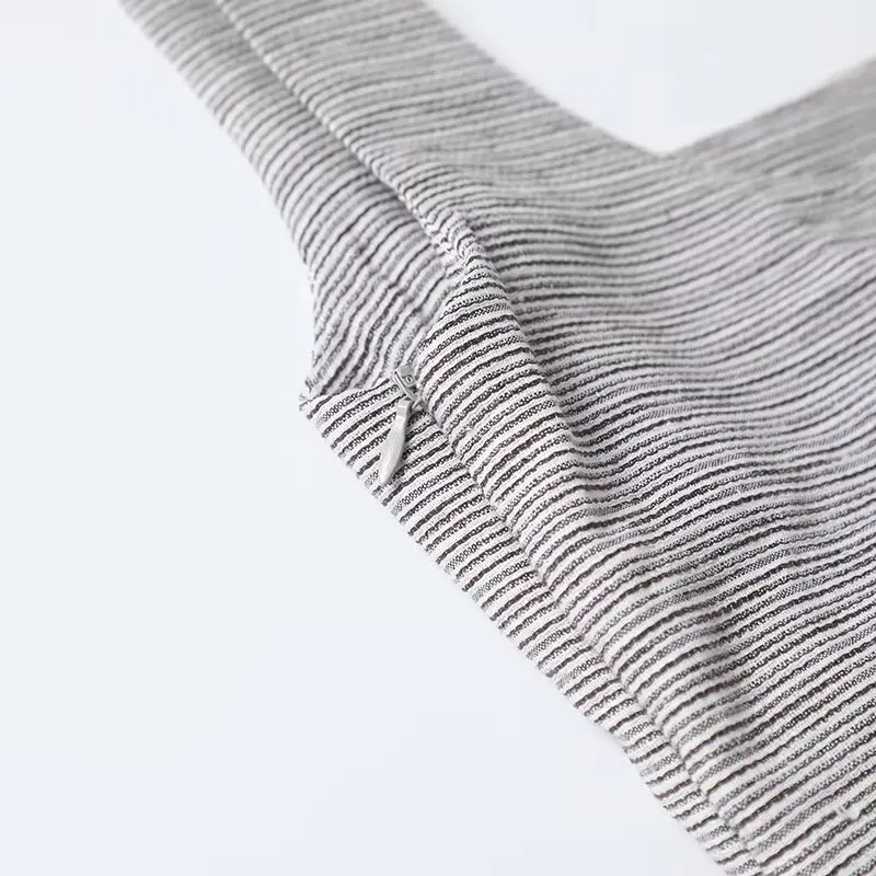 Women’s Striped Square Neck Tank Dress - Image 4