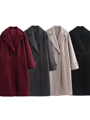 Women’s Loose Soft Long Button Coat