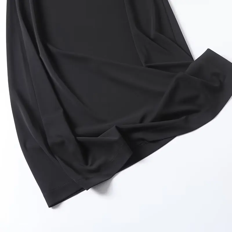 Women’s Black Lace Collar V-Neck Flowing Dress - Image 6