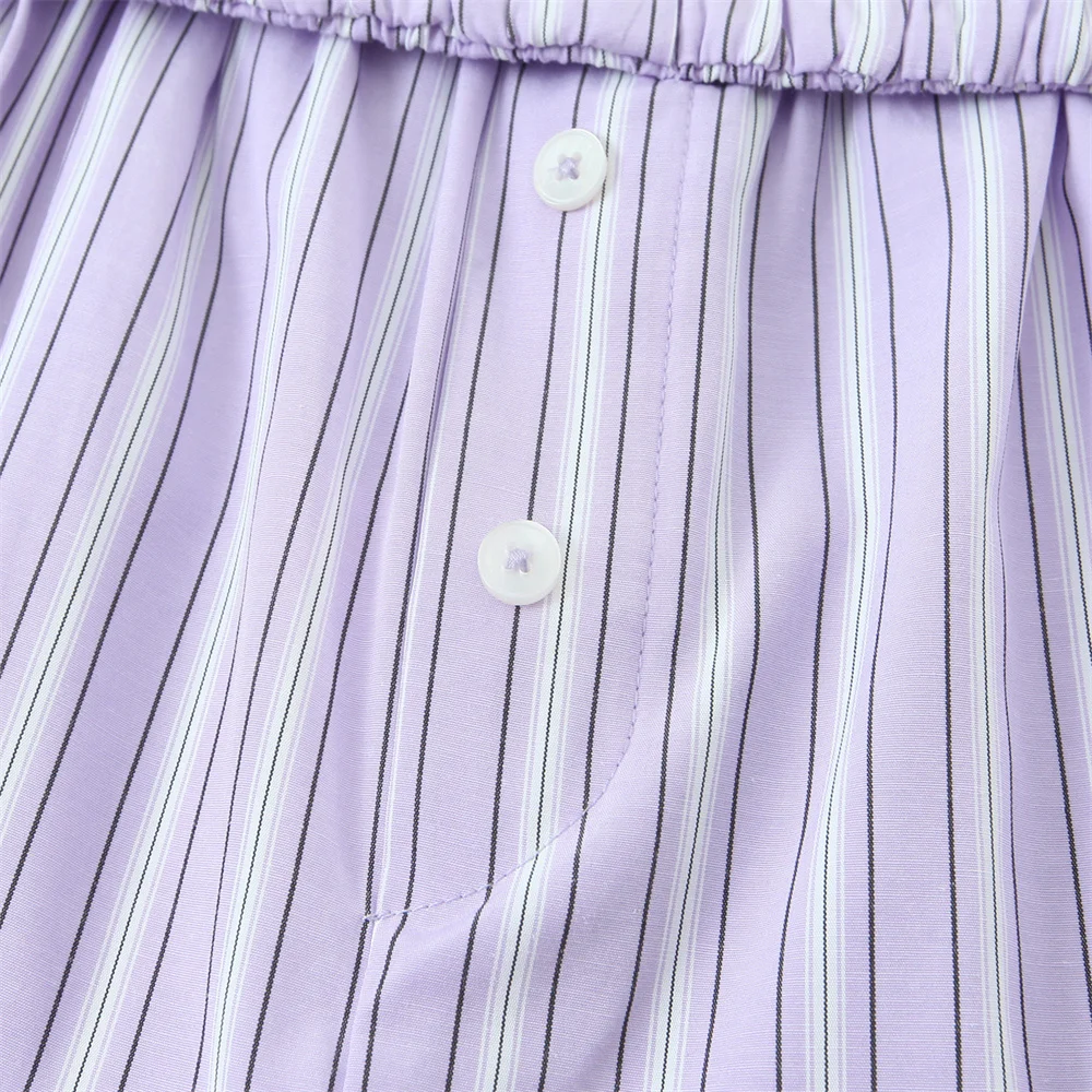 Women’s Striped Vest Top & Mini Shorts Set - Image 6