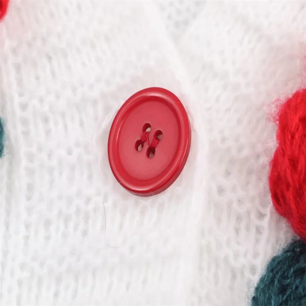 Women’s Autumn Handmade Flower Knit Cardigan - Image 4