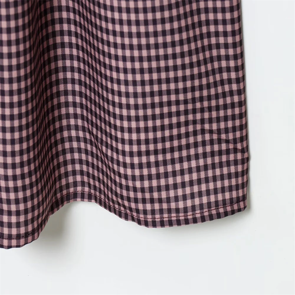 Women’s Elegant Plaid Camisole Dress - Image 6