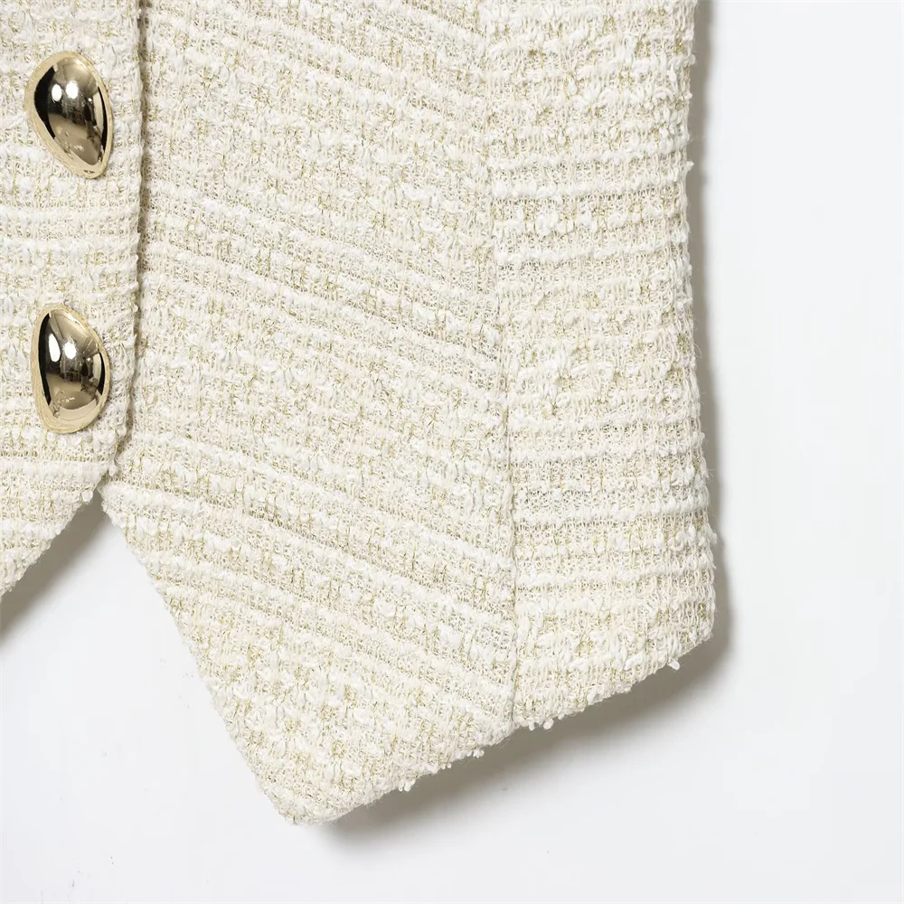 Women’s V-Neck Sleeveless Top & Textured Pants - Image 6