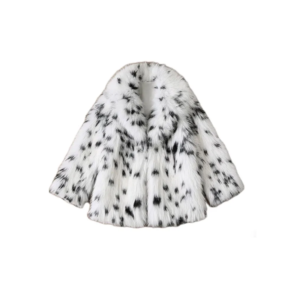 Women’s Autumn Black & White Faux Fur Jacket