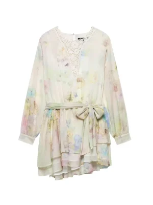 Crochet Hollow Layered Mini Dress