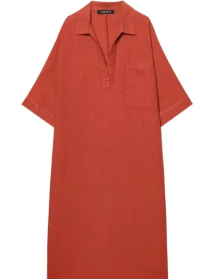 Women’s Linen Blend Loose Long Shirt Dress