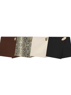 Autumn Women’s Skirt Pants with Metal Buckle Detail