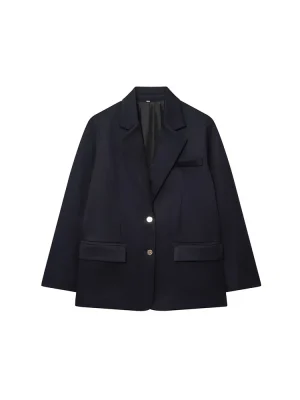 Autumn Women’s Versatile Straight Button Suit Jacket
