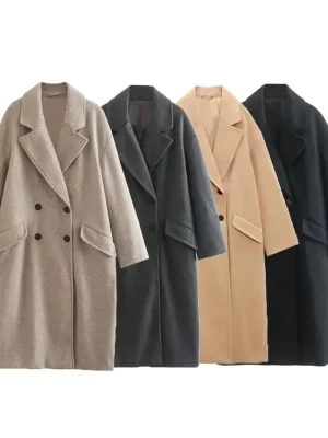 Autumn Women’s Western Style Long Woolen Coat