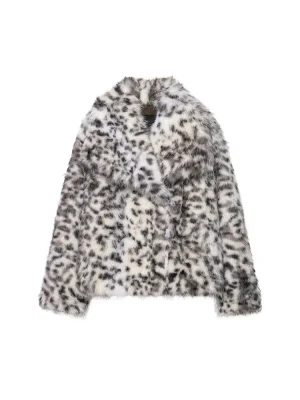 Women’s Animal Print Faux Fur Jacket